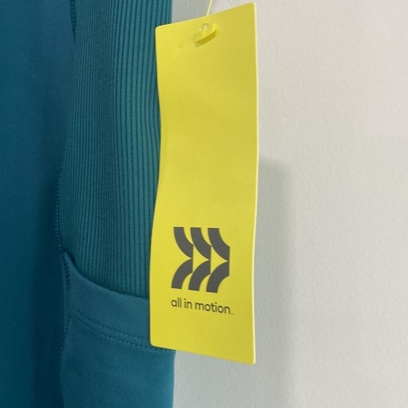 Women's Flex Ribbed Curvy Fit High-Rise Leggings - All in Motion™ Blue Size 1X - Picture 4 of 8